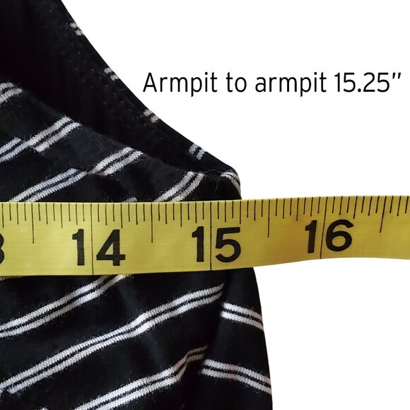 White House Black Market Tie Front BW Chevron Striped Sleeveless Maxi Dress XS - Picture 11 of 16